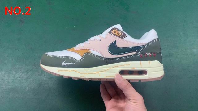 Nike Air Max 1 Olive White Yellow Pink;
